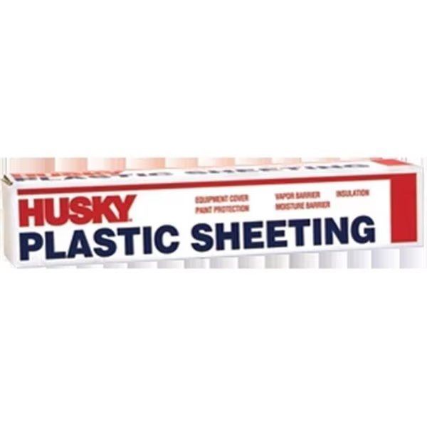 Husky CF0410C 10 x 100 ft.; 4 Mil Clear Poly Film, Husky, Mfr#: 73257050784
